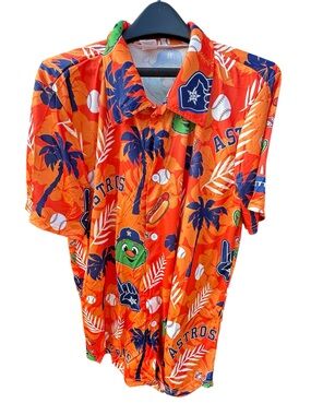 Houston Astros ultimate game day 
fan-wear Hawaiian Astros baseball shirt XL